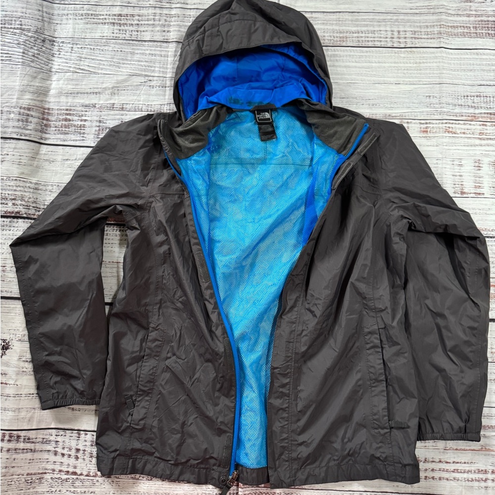 The North Face Hyvent Gray Boys Zip Up Windbreaker Rain Jacket XL 18/20 youth - Picture 8 of 8